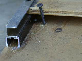 Slide rail and spacer close-up