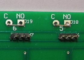 Input bd: Relay pins jumpered detail